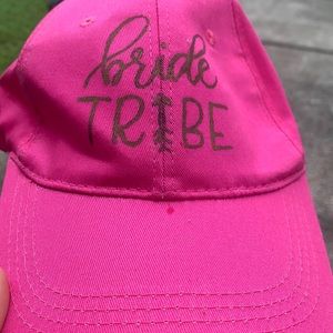 Pink bride tribe hat